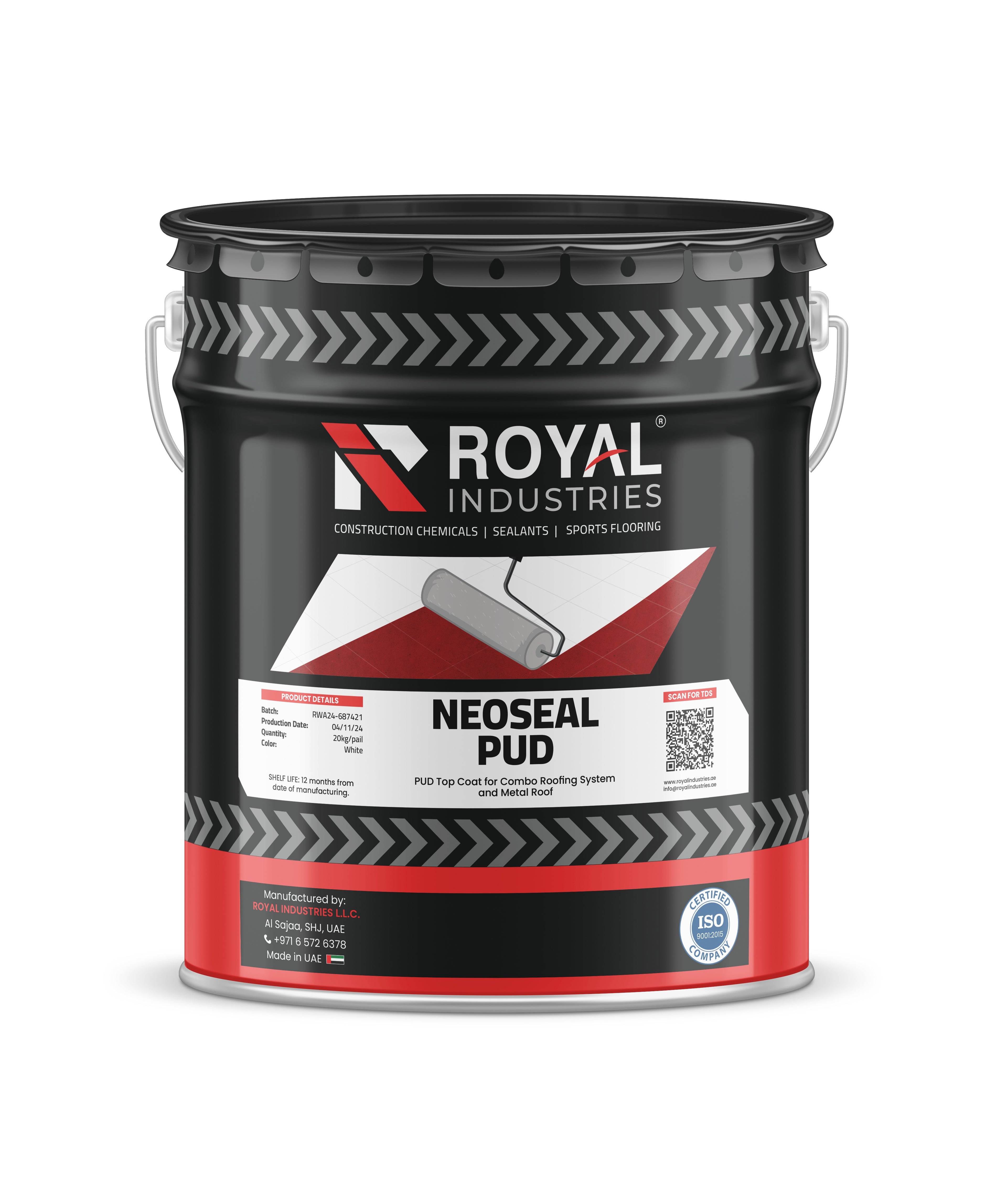 Neoseal PUD Top Coat for Combo Roofing System and Metal Roof