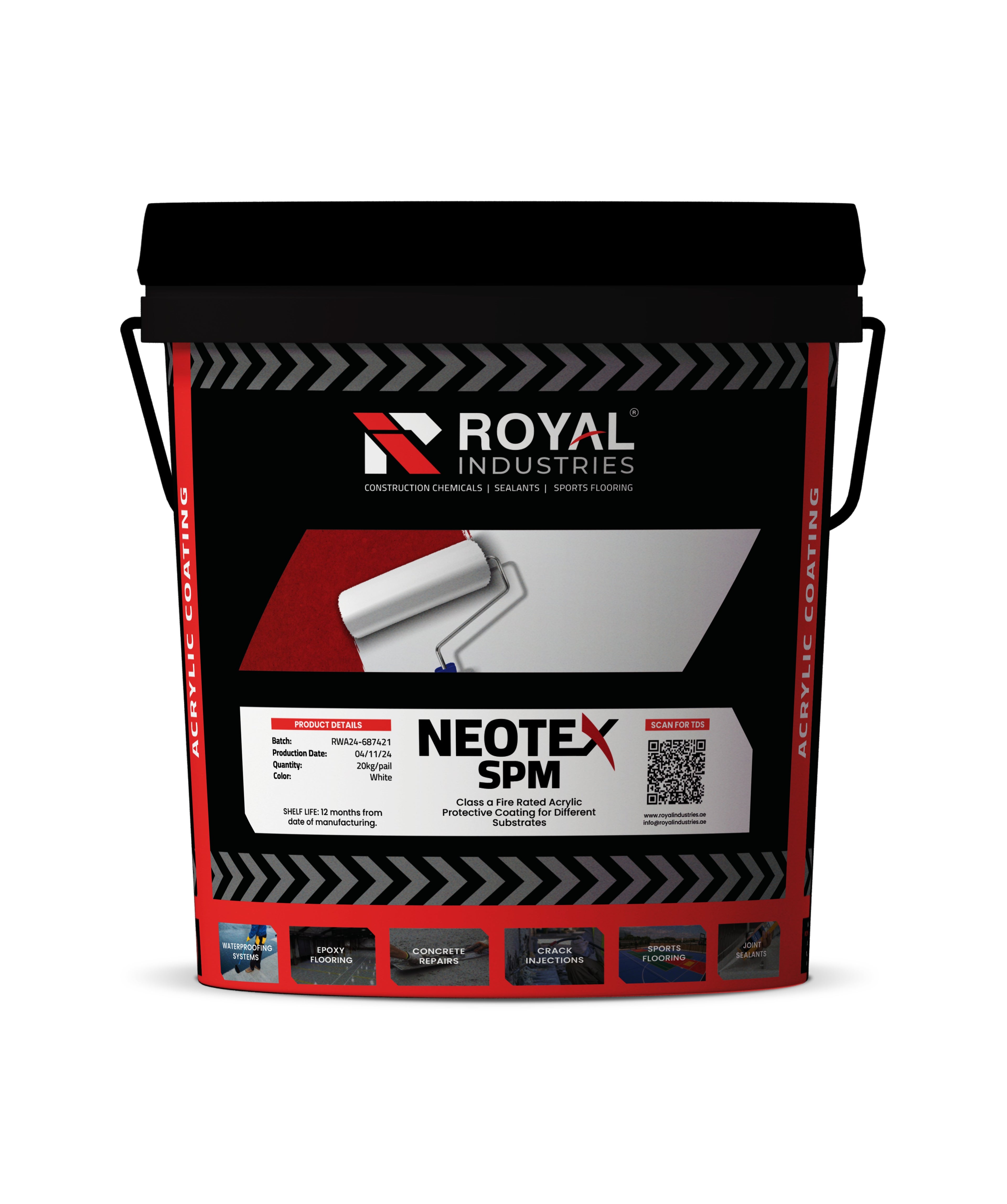 Neotex SPM Class A Fire Rated Acrylic Protective Coating For Different Substrates